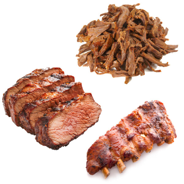 Enter All 3 Brisket + Pork Butt + Baby Back Ribs